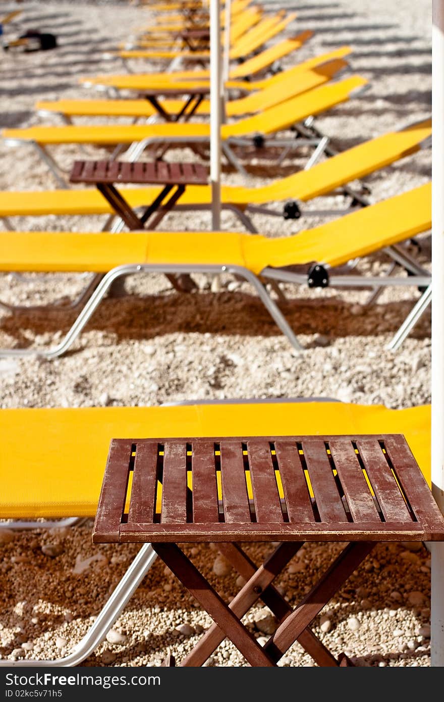 Yellow deckchair