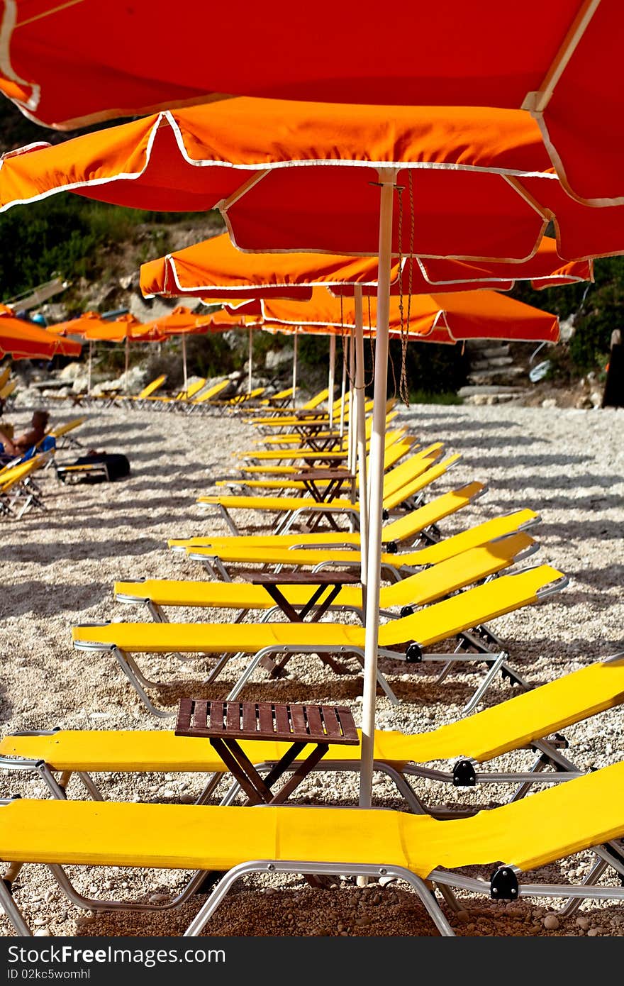 Yellow deckchair