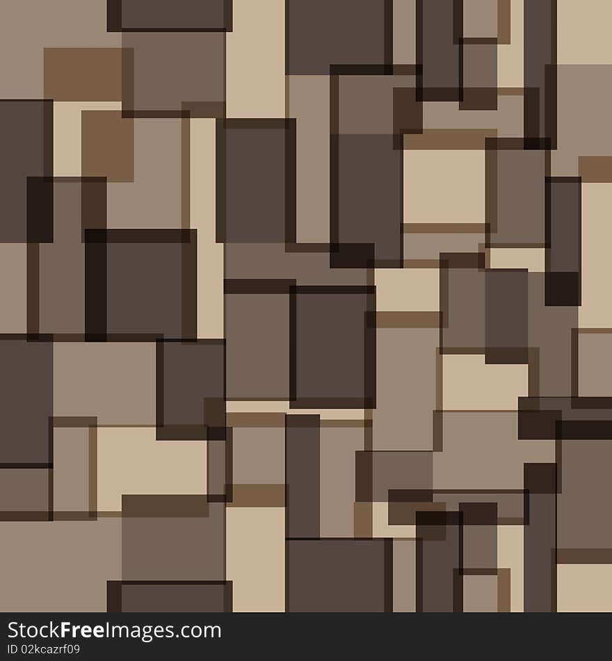 Abstract background brown otenokov, with rectangular elements