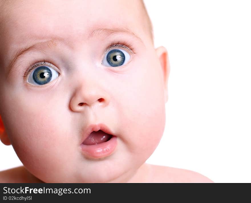 Studio portrait of beautiful child. Studio portrait of beautiful child