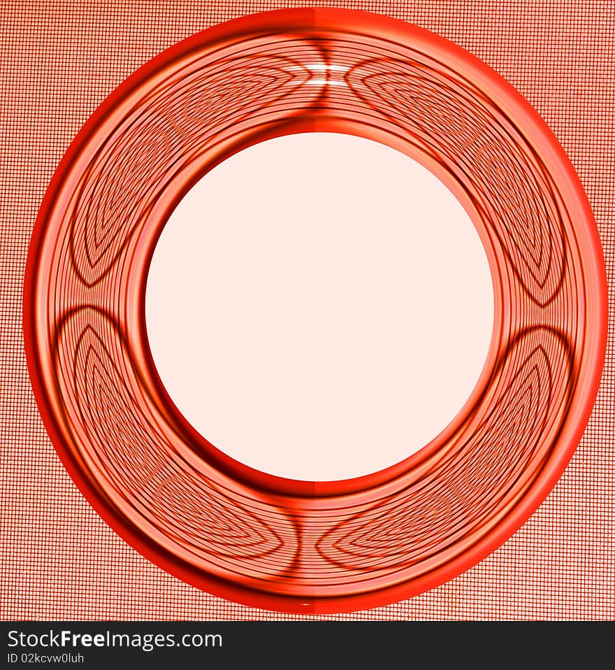 Photo Frame from an abstract symmetric colored background. Color illustration.