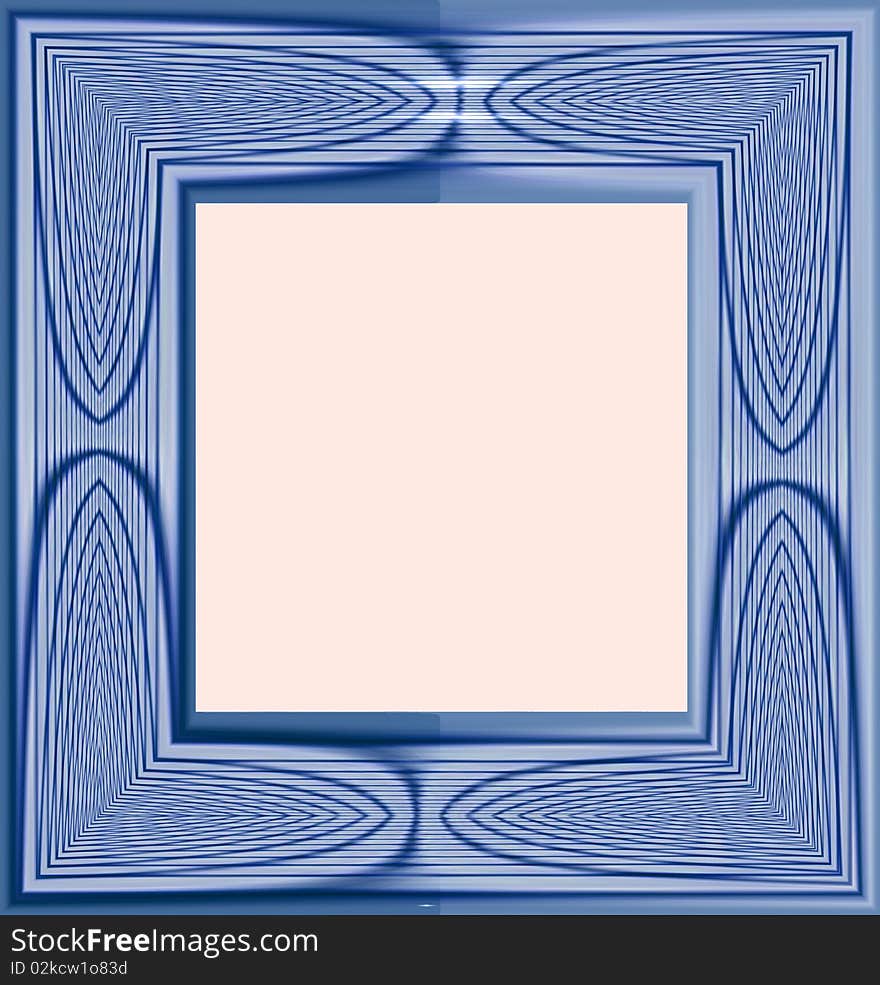 Photo Frame From An Abstract Symmetric Colored