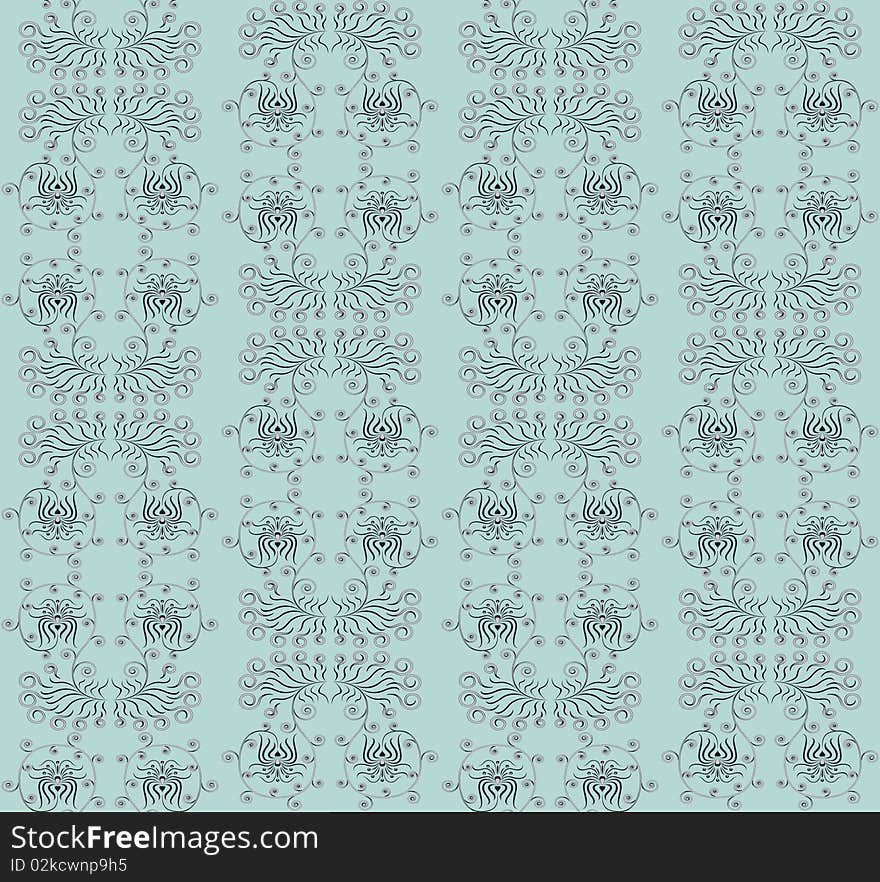 Floral pattern wallpaper