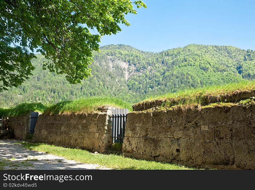 Nearly Spring in a Garden of the Fortress of Kufstein