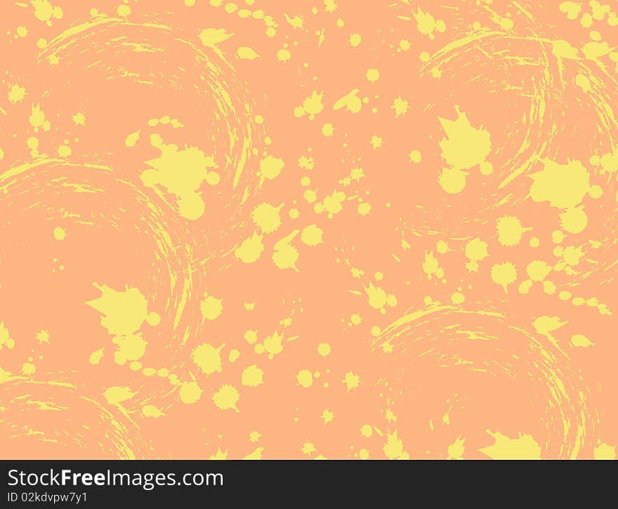 Illustrated paint drops design background