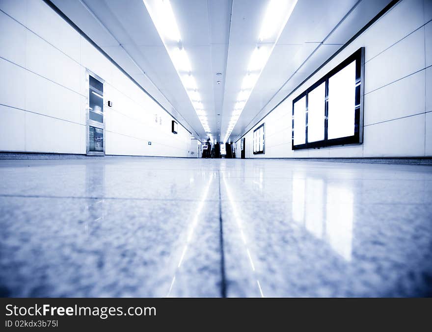 Lot of Business People in underpass