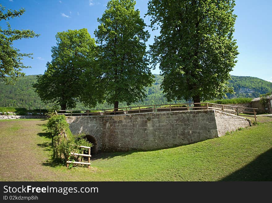 Nearly Spring in a Garden of the Fortress of Kufstein