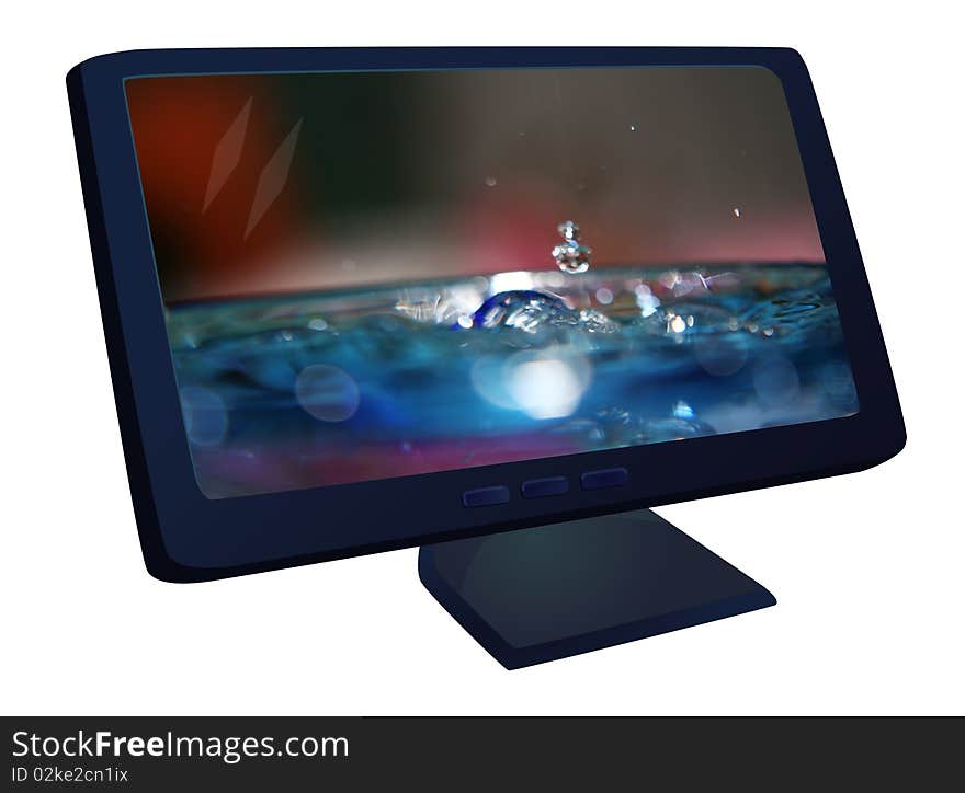 An illustration of a LCD monitor showing an abstract image. An illustration of a LCD monitor showing an abstract image.