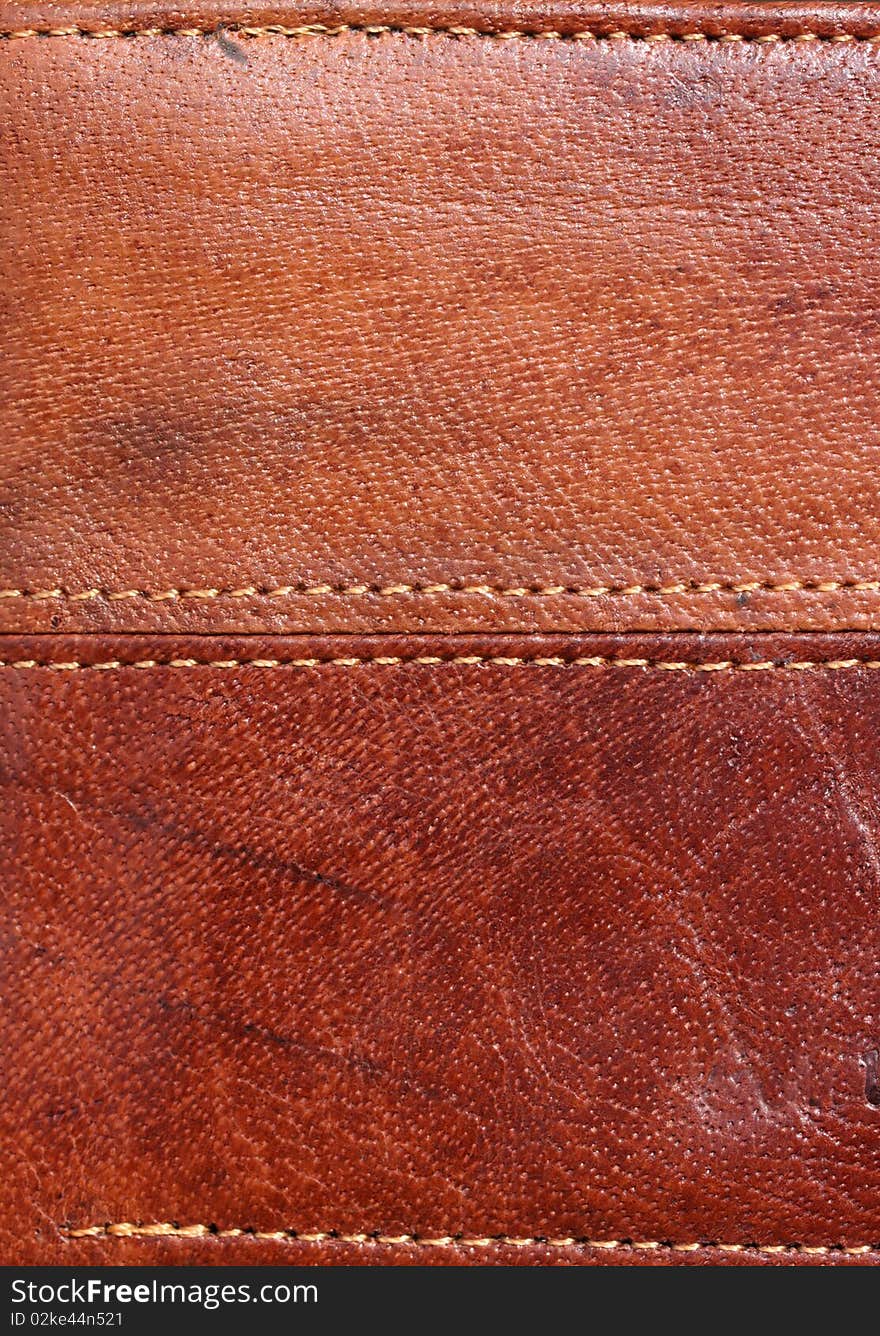 Close up of brown purse