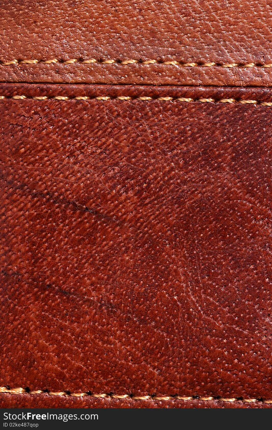 Close up of brown purse