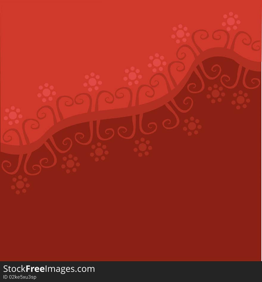 Red abstract flower background illustration. Red abstract flower background illustration