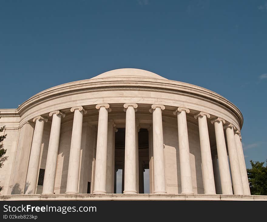 The memorial, in Washington, DC, is dedicated to Thomas Jefferson, the third president of the United States. The memorial, in Washington, DC, is dedicated to Thomas Jefferson, the third president of the United States.