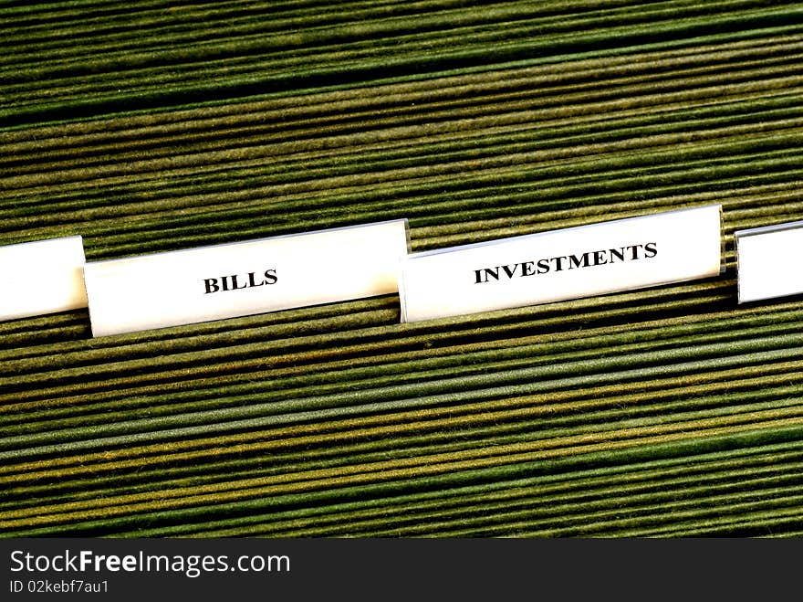 Investments Filing Tabs