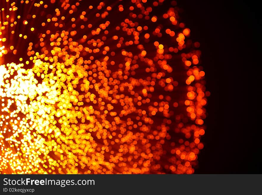 Fiber Optics background bright lights, blur