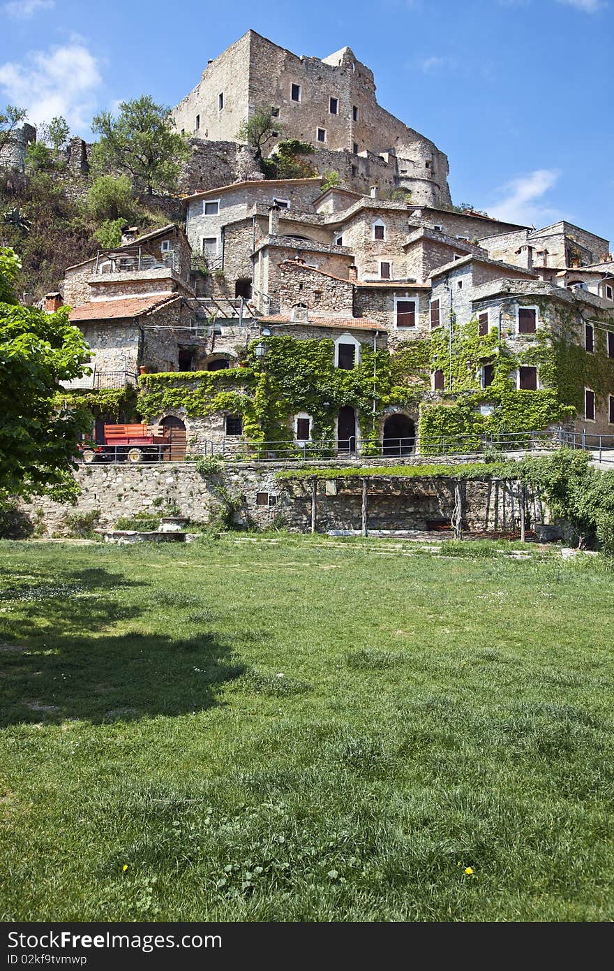 One of many well-preserved medieval villages in Italy. One of many well-preserved medieval villages in Italy