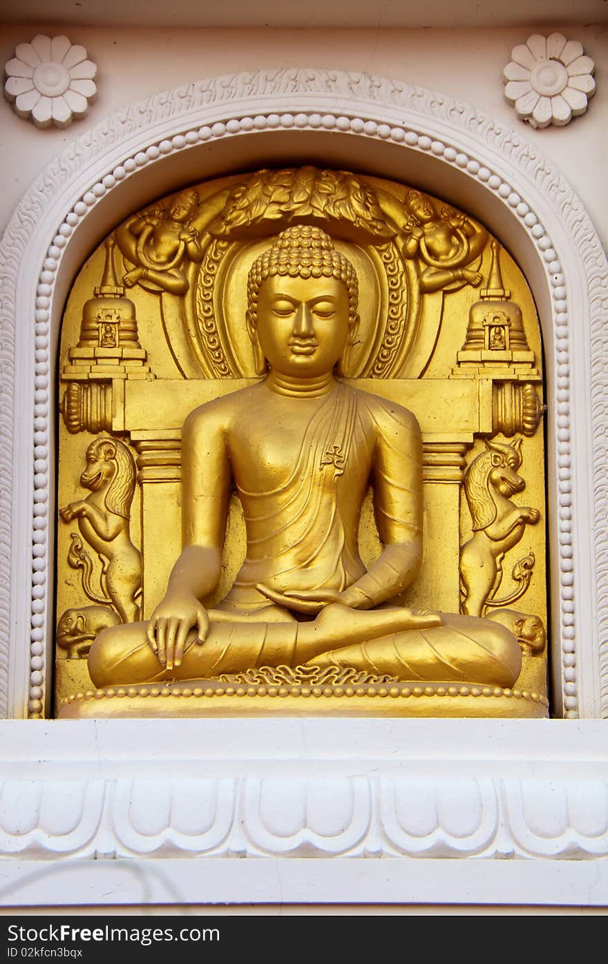 Buddha on wall in Thailand. Buddha on wall in Thailand.