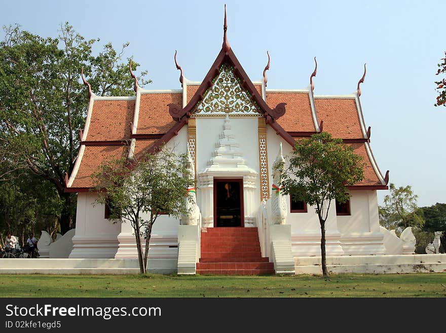 The reproduce church of Thailand at Samutprakarn. The reproduce church of Thailand at Samutprakarn