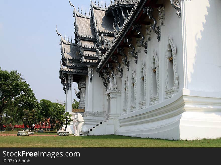 Thailand white church at Samutprakarn in Thailand. Thailand white church at Samutprakarn in Thailand