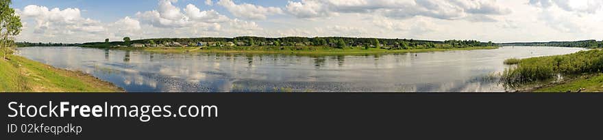 Panorama of a summer landscape