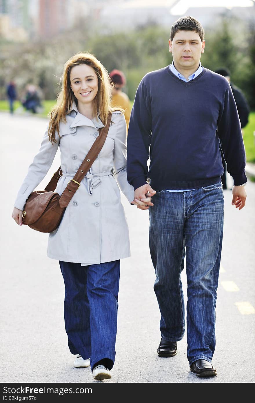 Happy couple outdoor