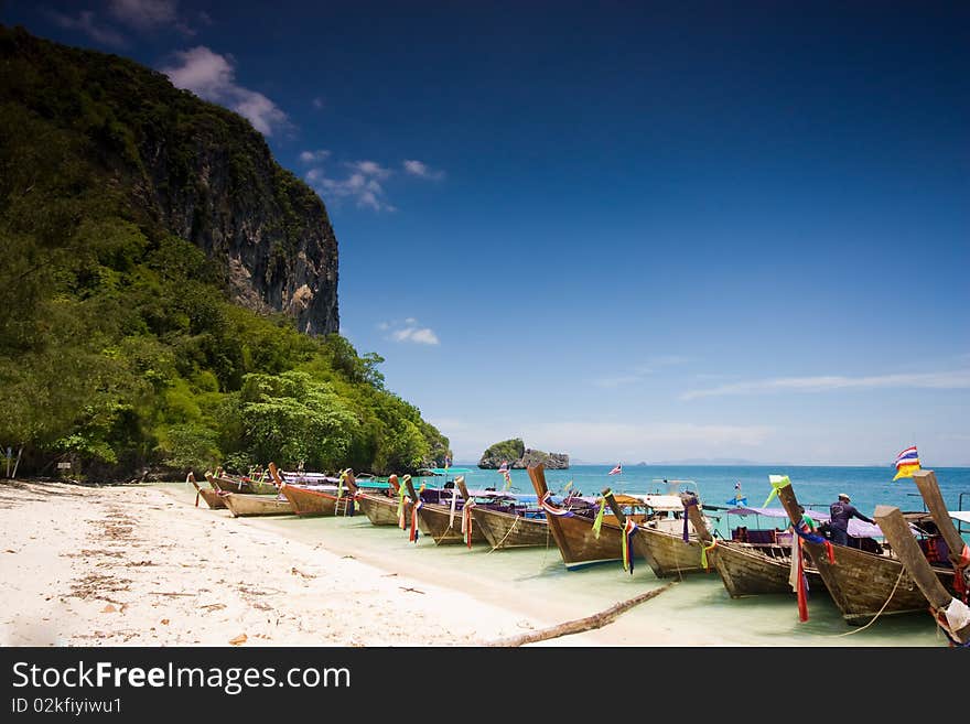 Boat at Por-da Island @ Krabi Thailand