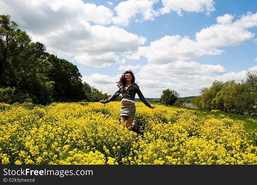 The girl in the field