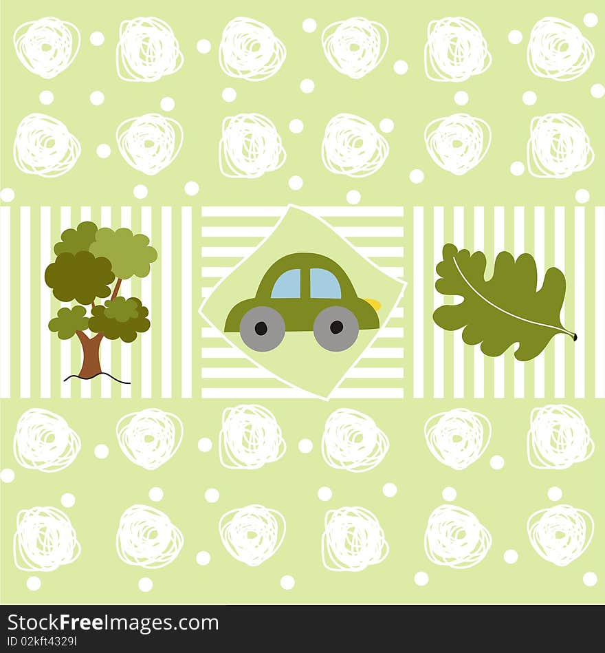 Greeting Card With Car