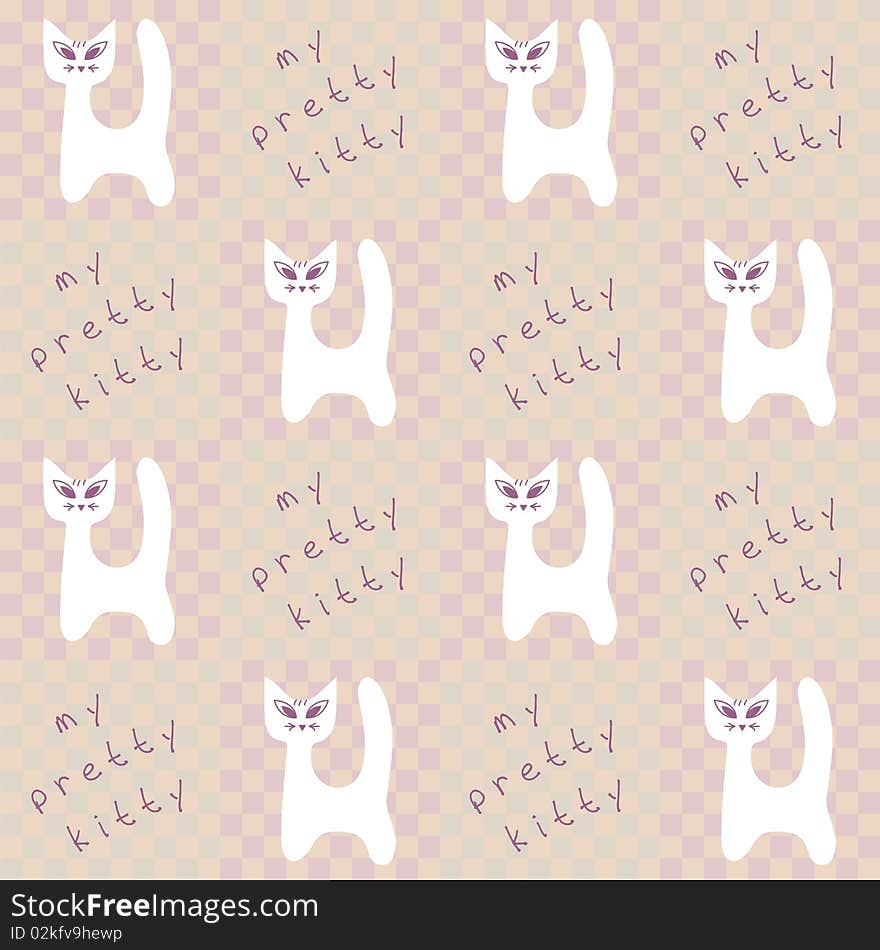 Seamless Pattern: My Pretty Kitty