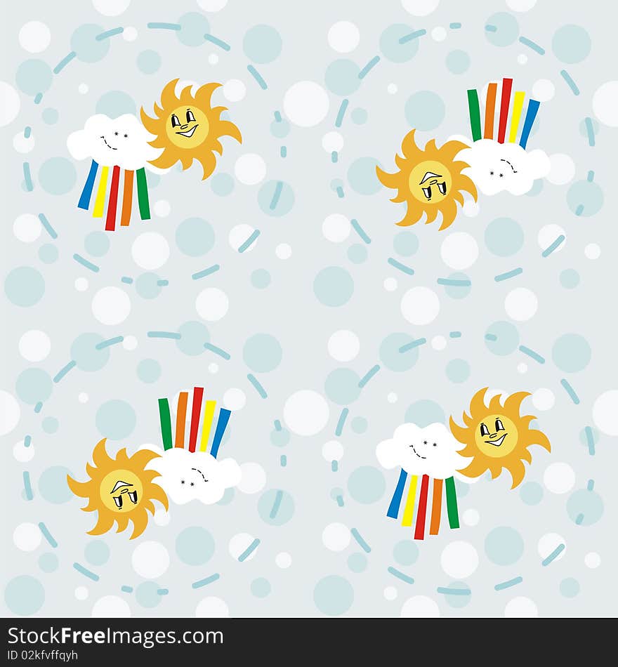 Seamless pattern with clouds