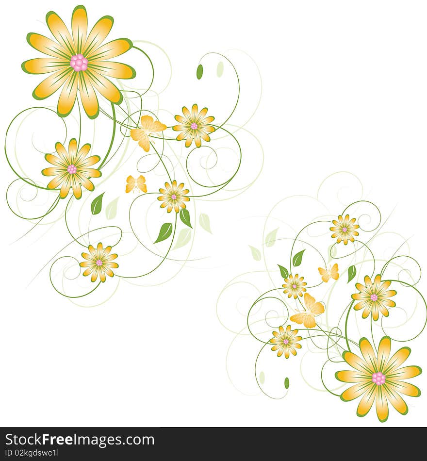 Abstract flowers background with place for your text. Abstract flowers background with place for your text