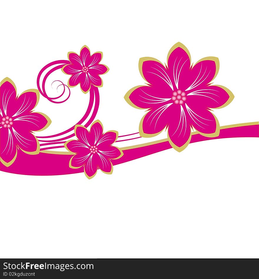 Abstract flowers background with place for your text. Abstract flowers background with place for your text