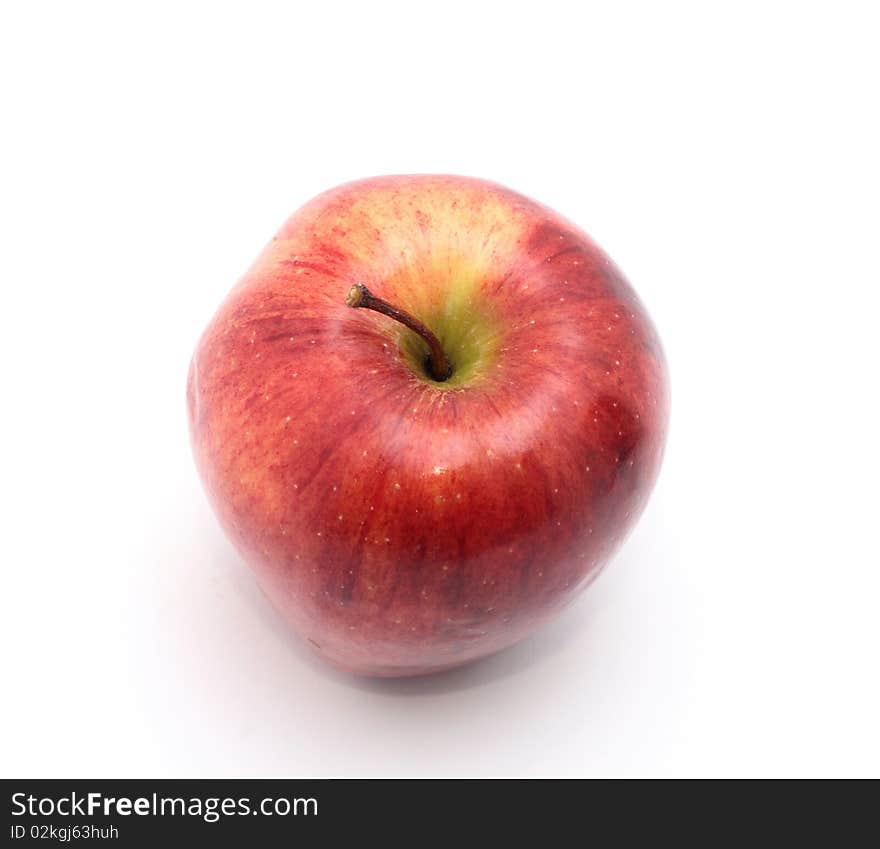 Single red apple