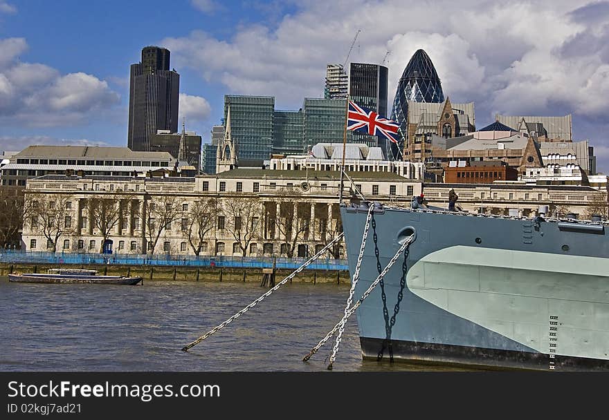 London view on the thames