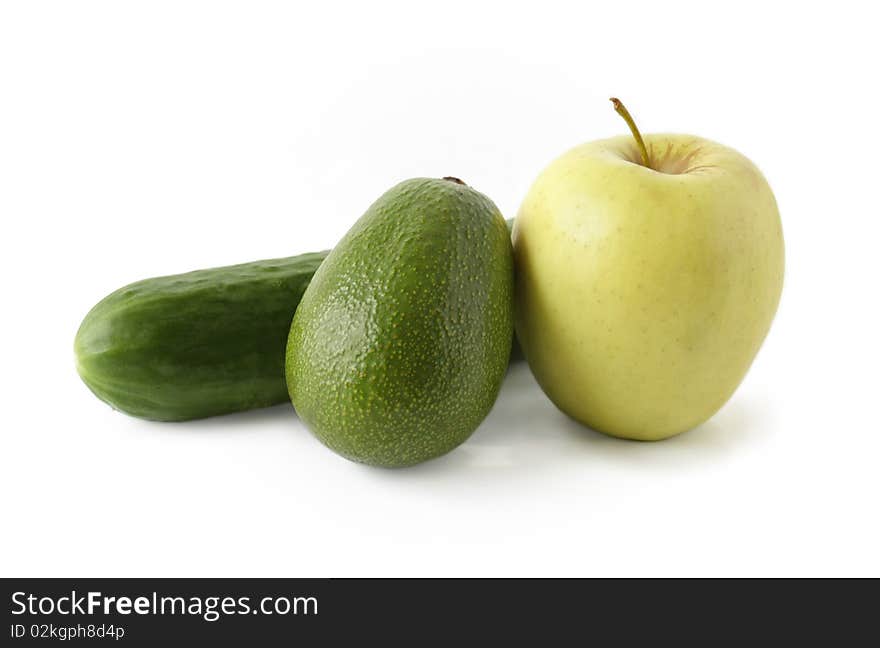 Apple avocado and cucumber