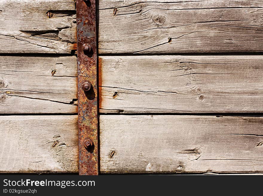 Old wooden brown wall from boards. Old wooden brown wall from boards