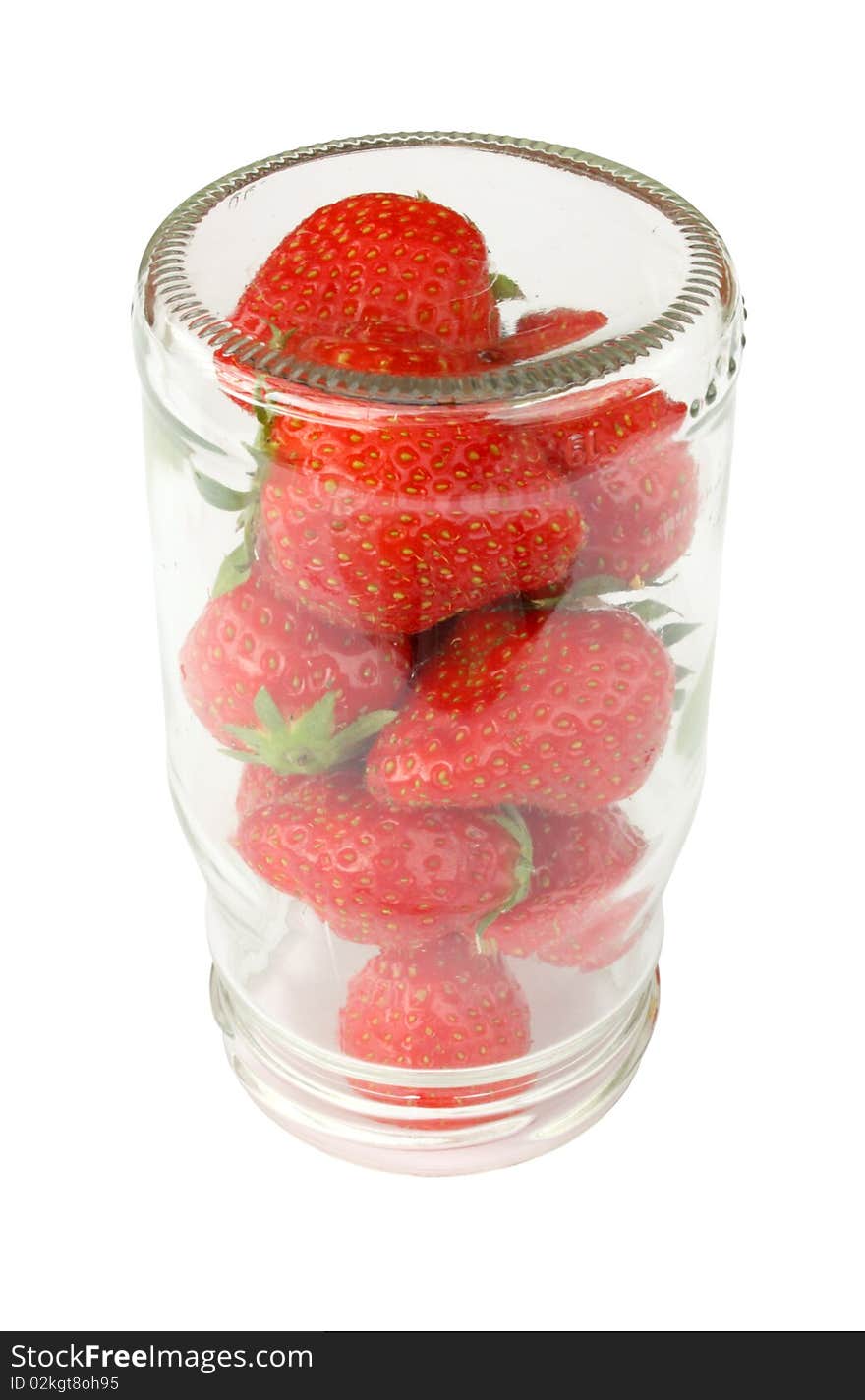 Strawberries in jar