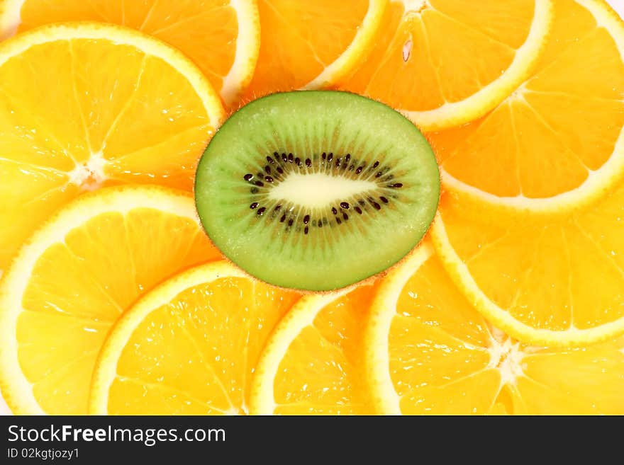 Kiwi and orange