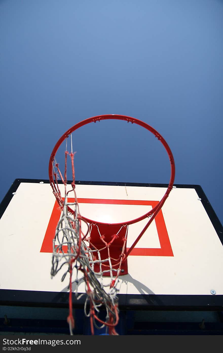 Basketball hoop in Elementary School