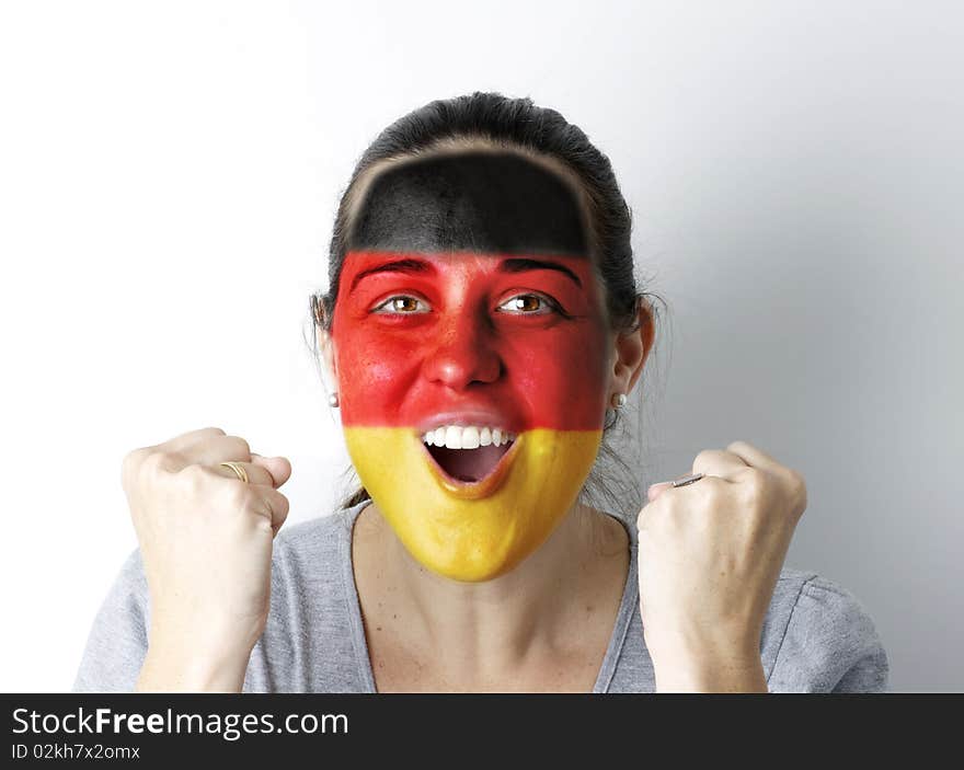 German fan screaming GOAL