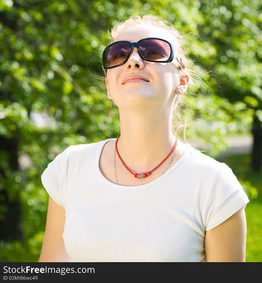 Outdoor portrait of young woman