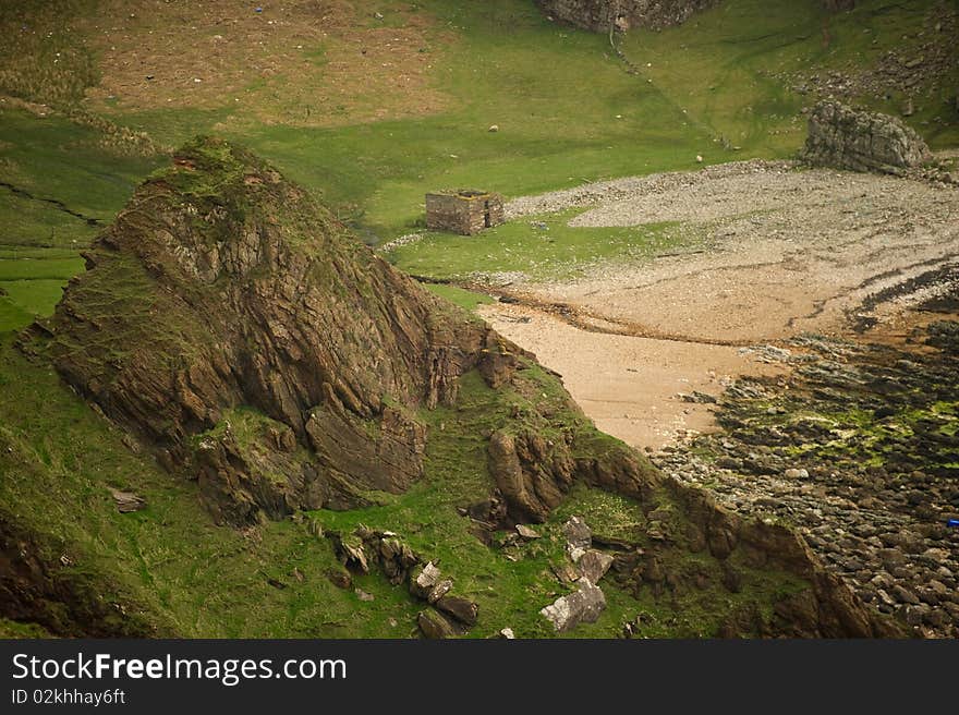 Old setelment on the isle of Isaly Scotland with copy space. Old setelment on the isle of Isaly Scotland with copy space.