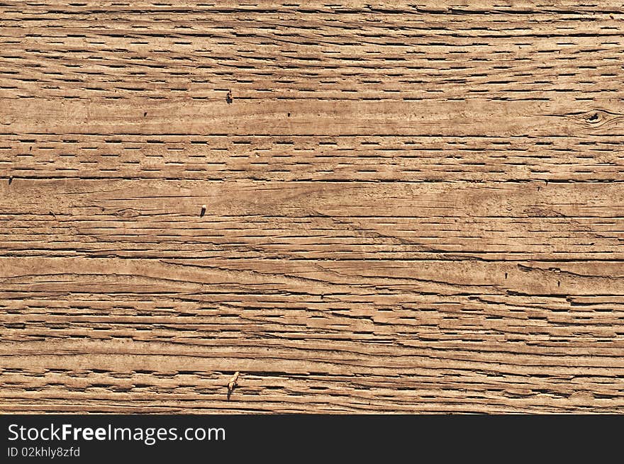 Close-up of rough heavy-duty wood for decking. Close-up of rough heavy-duty wood for decking