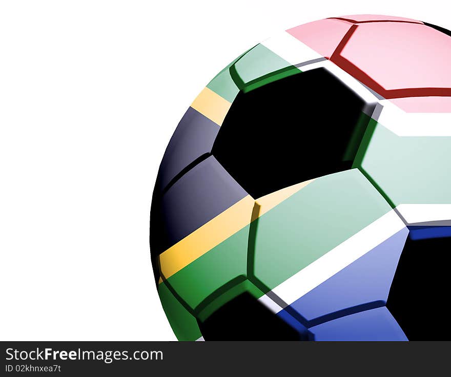 South africa ball over white background. Illustration. South africa ball over white background. Illustration