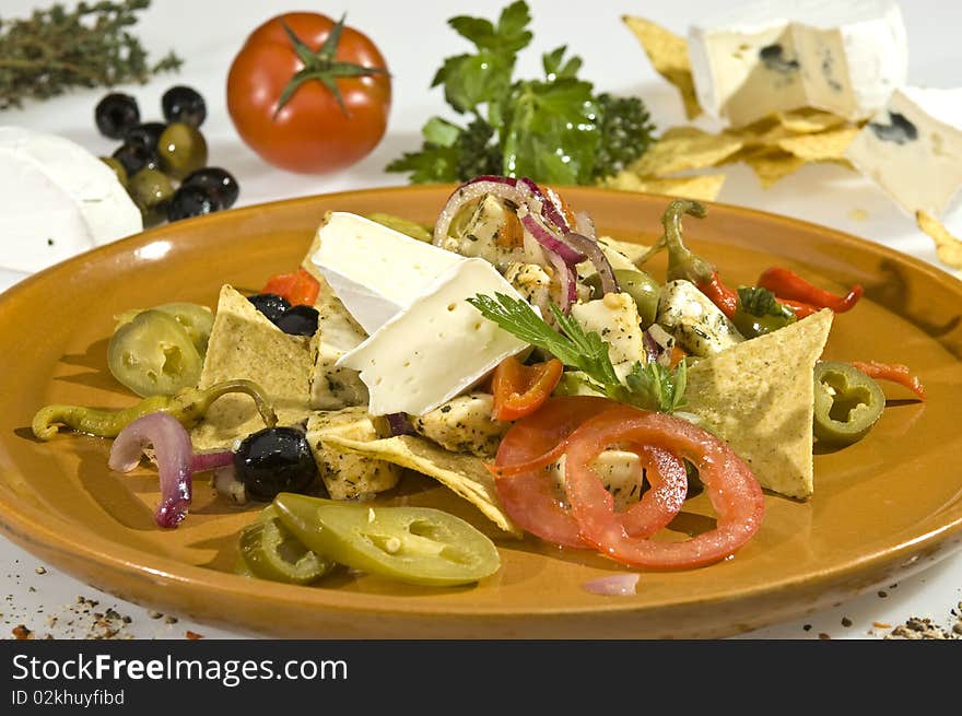 Cheese dish Mexican style