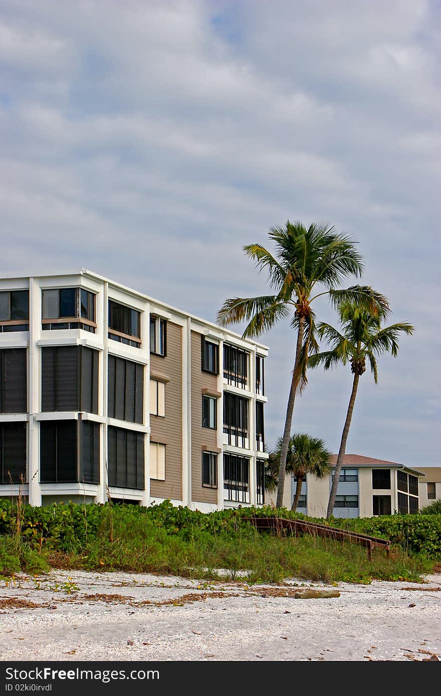 Oceanfront Beach Condominium Afternoon  Sanibel Island Florida