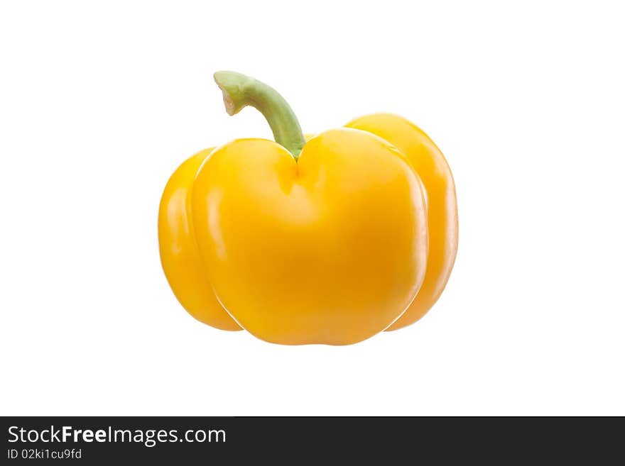 Yellow Paprika on white background