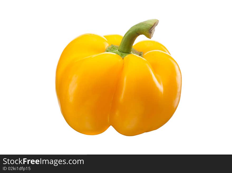 Yellow Paprika on white background