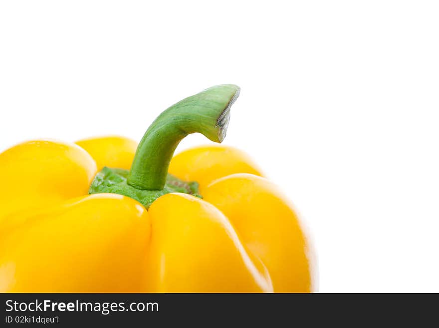 Yellow Paprika on white background