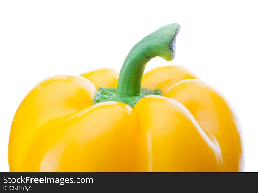 Yellow Paprika on white background