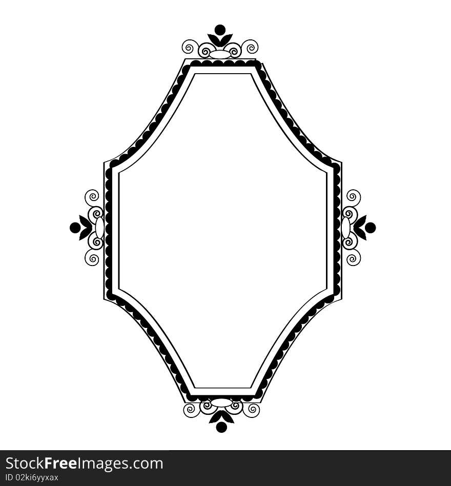 A vector illustration of a black border frame pattern